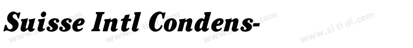 Suisse Intl Condens字体转换
